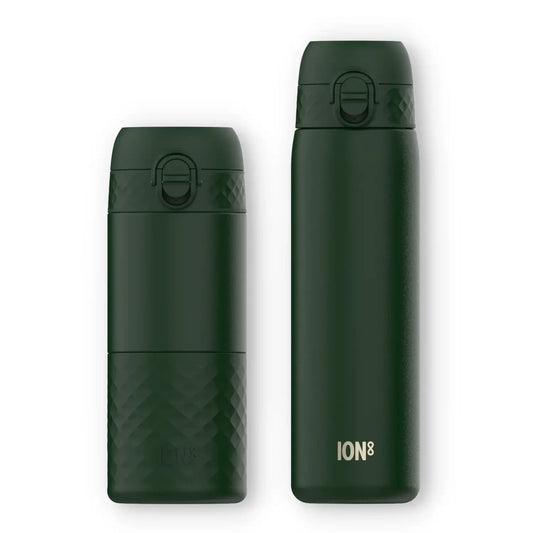 Insulated, Steel Bottle and Coffee Cup Bundle, Dark Green